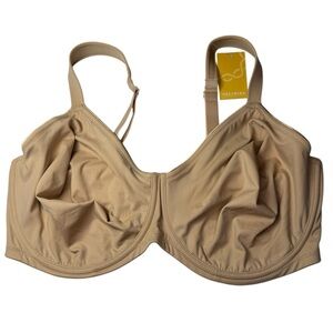 NWT Delimira Nude underwire bra taupe tan  plus size women’s 40F